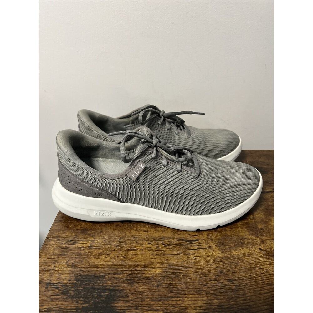 Kizik Unisex Madrid Hands Free Casual Sneakers‎ GRAY Sz M7, W8.5 WIDE 2E ~ USED